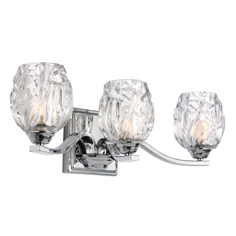 Kalli Bathroom LED 3 Light Above Mirror Fitting In Polished Chrome Finish IP44 FE/KALLI3 BATH