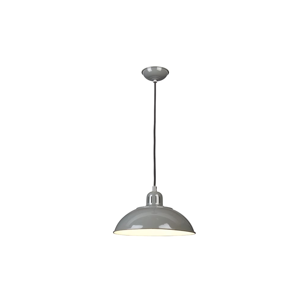 Franklin Single Ceiling Pendant Light In Grey Finish FRANKLIN/P GY