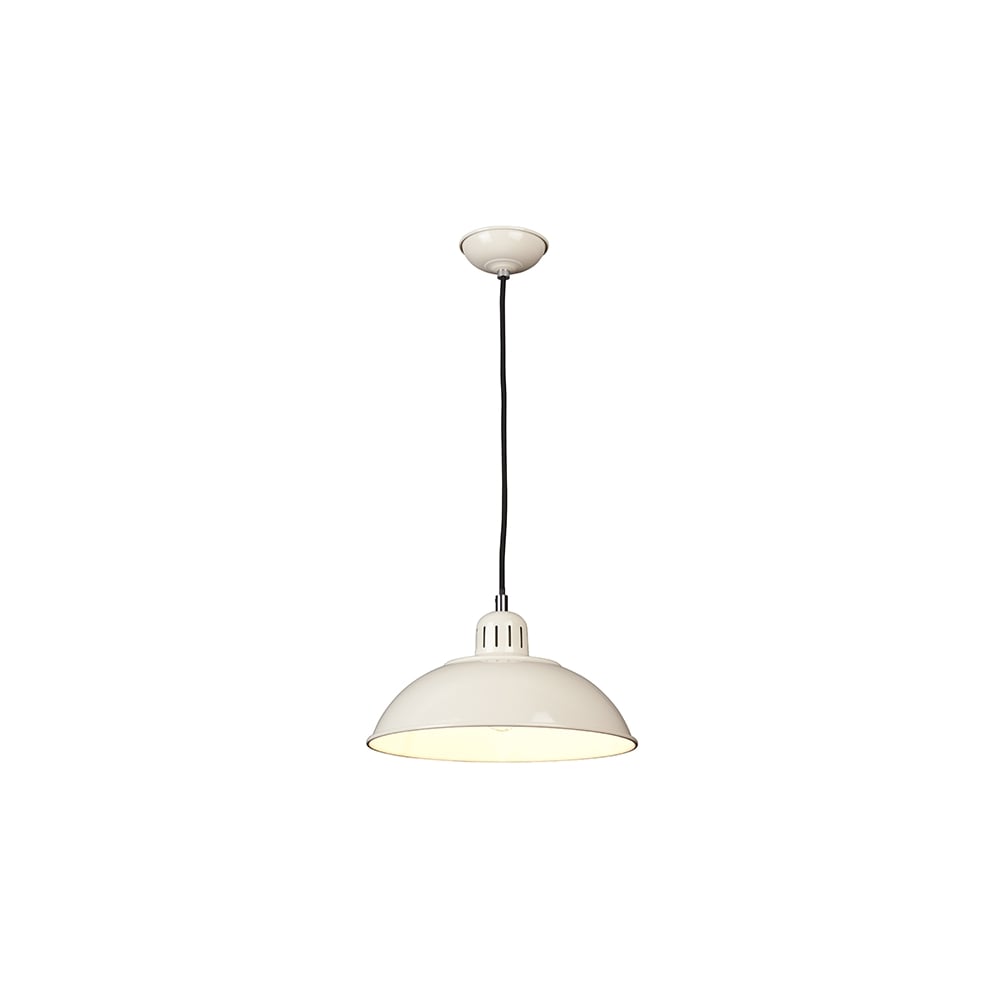 Franklin Single Ceiling Pendant Light In Cream Finish FRANKLIN/P CR