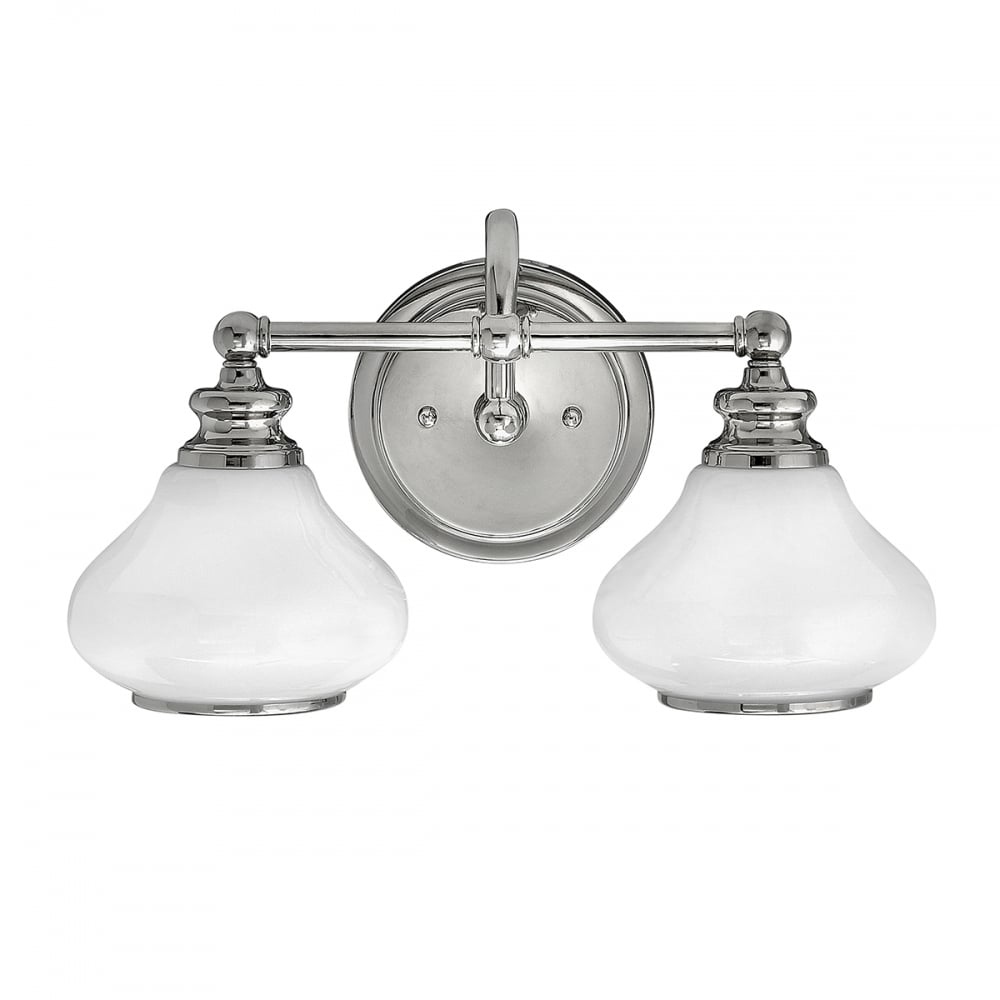 Ainsley LED Bathroom 2 Light Wall Bracket In Polished Chrome Finish IP44 HK/AINSLEY2 BATH