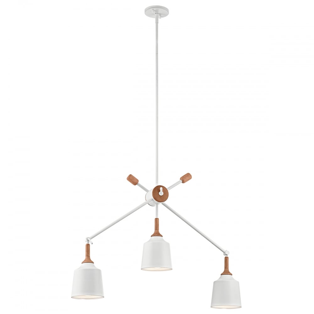 Danika Linear Ceiling Pendant Light In White Finish KL/DANIKA3