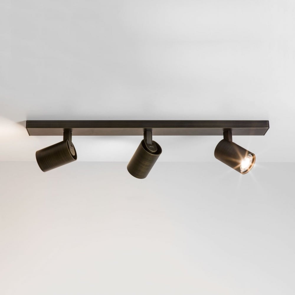 Ascoli Triple Bar Ceiling Spotlight In Bronze Finish 1286130