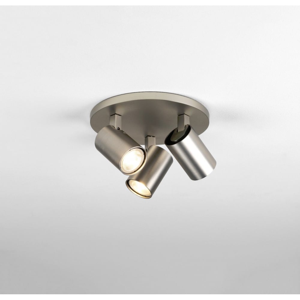 Ascoli Triple Plate Ceiling Spotlight In Matt Nickel Finish 1286012