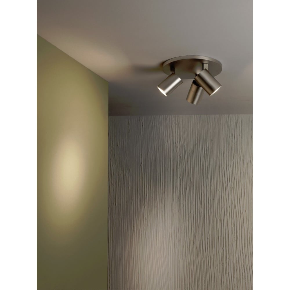 Ascoli Triple Plate Ceiling Spotlight In Matt Nickel Finish 1286012