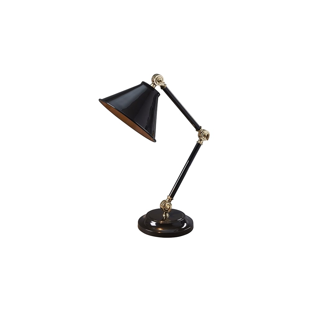 Provence Element Task Table Lamp In Black And Polished Brass Finish PV ELEMENT BPB