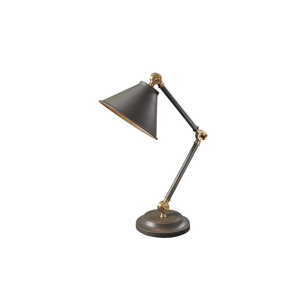 Provence Element Task Table Lamp In Dark Grey And Aged Brass Finish PV ELEMENT GAB