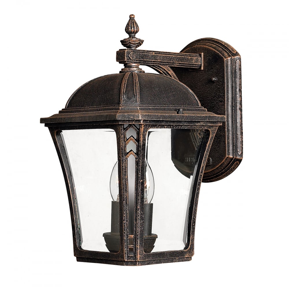 Wabash Outdoor Wall Lantern In Mocha Finish IP44 HK/WABASH2/M