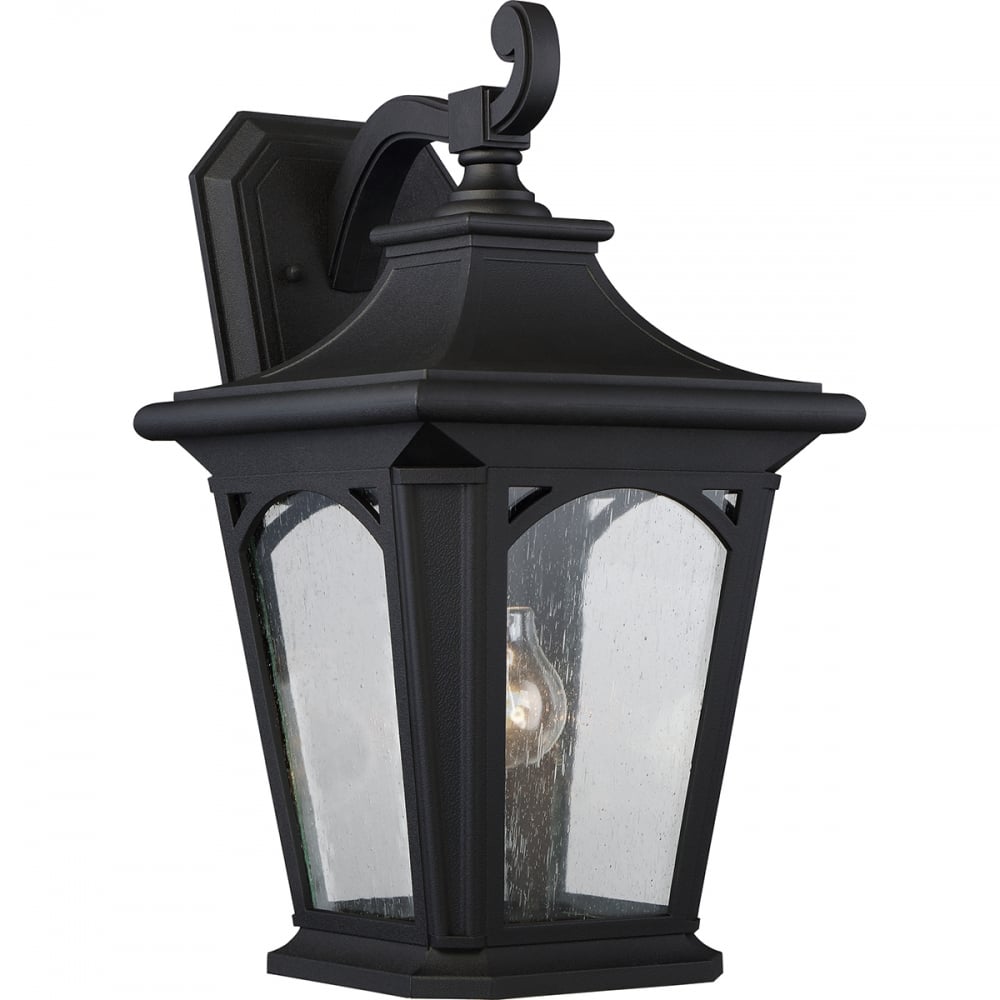 Bedford Outdoor Large Wall Lantern In Mystic Black Finish IP44 QZ/BEDFORD2/L