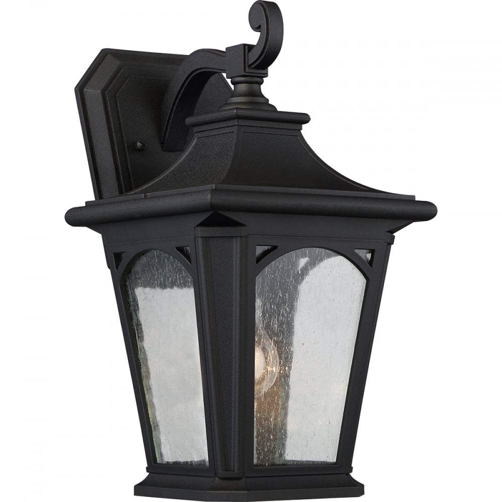 Bedford Outdoor Medium Wall Lantern In Mystic Black Finish IP44 QZ/BEDFORD2/M
