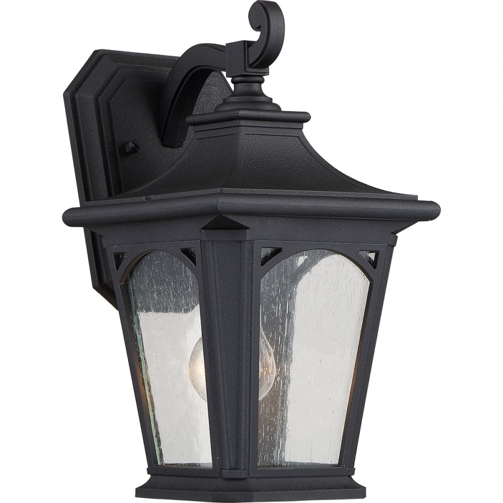 Bedford Outdoor Small Wall Lantern In Mystic Black Finish IP44 QZ/BEDFORD2/S