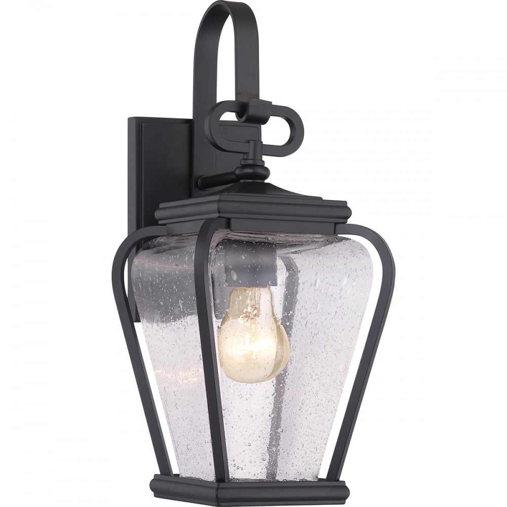Province Outdoor Small Wall Lantern In Mystic Black Finish QZ/PROVINCE2/S