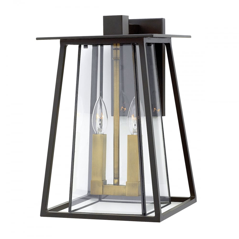 Walker Outdoor Large Wall Lantern In Buckeye Bronze Finish IP44 HK-WALKER2-L