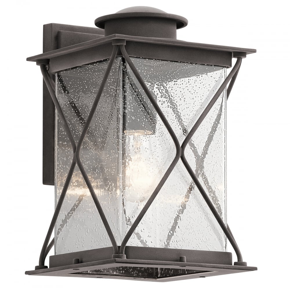 Argyle Medium Outdoor Wall Light In Weathered Zinc Finish IP44 KL/ARGYLE2/M