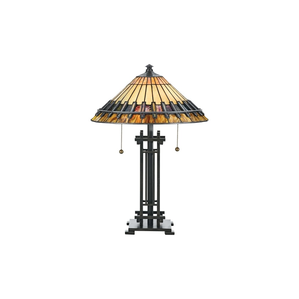 Chastain Tiffany Bronze 3 Light Table Lamp QZ/CHASTAIN/TL