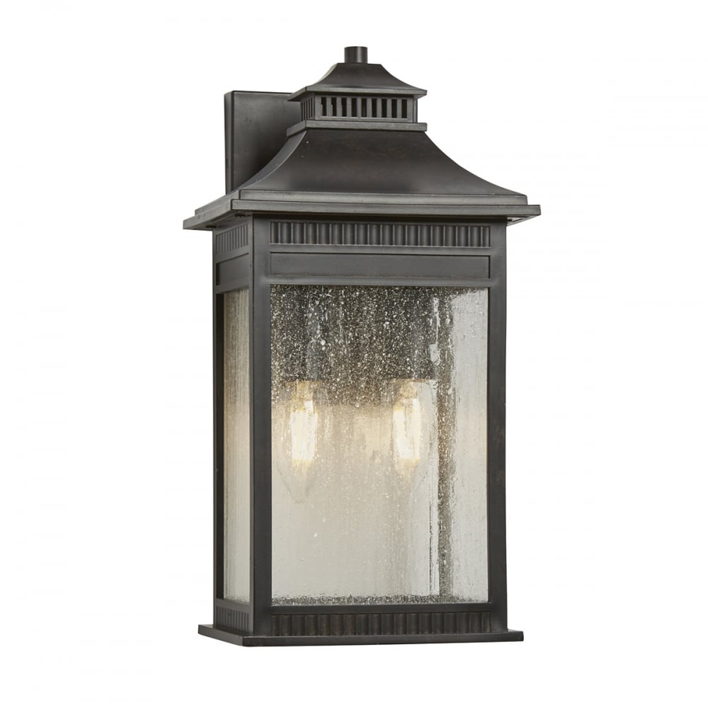 Livingston Outdoor Medium Wall Lantern In Imperial Bronze Finish QZ-LIVINGSTON2-M