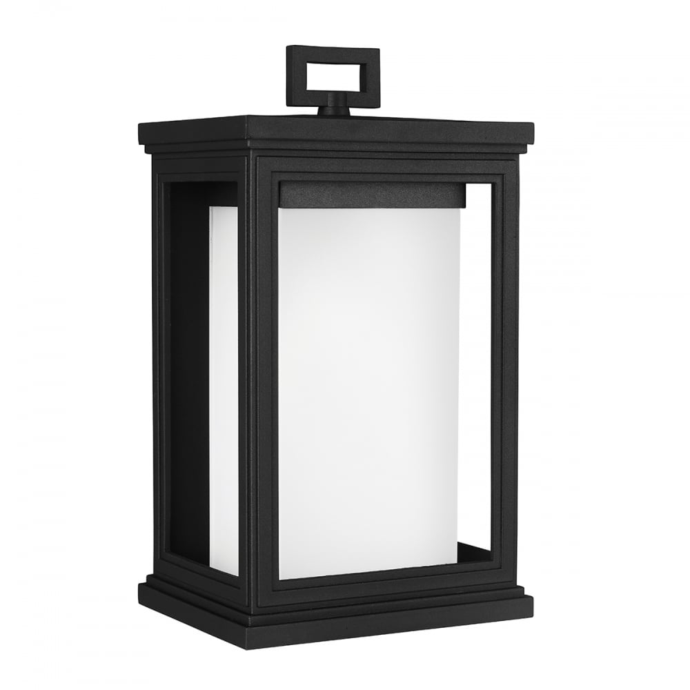 Roscoe Outdoor Medium Wall Lantern In Textured Black Finish FE-ROSCOE-M