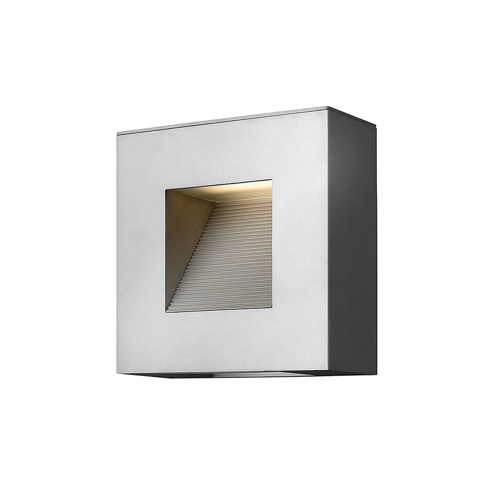 Luna Outdoor LED Square Wall Light In Titanium Finish HK/LUNA/S TT