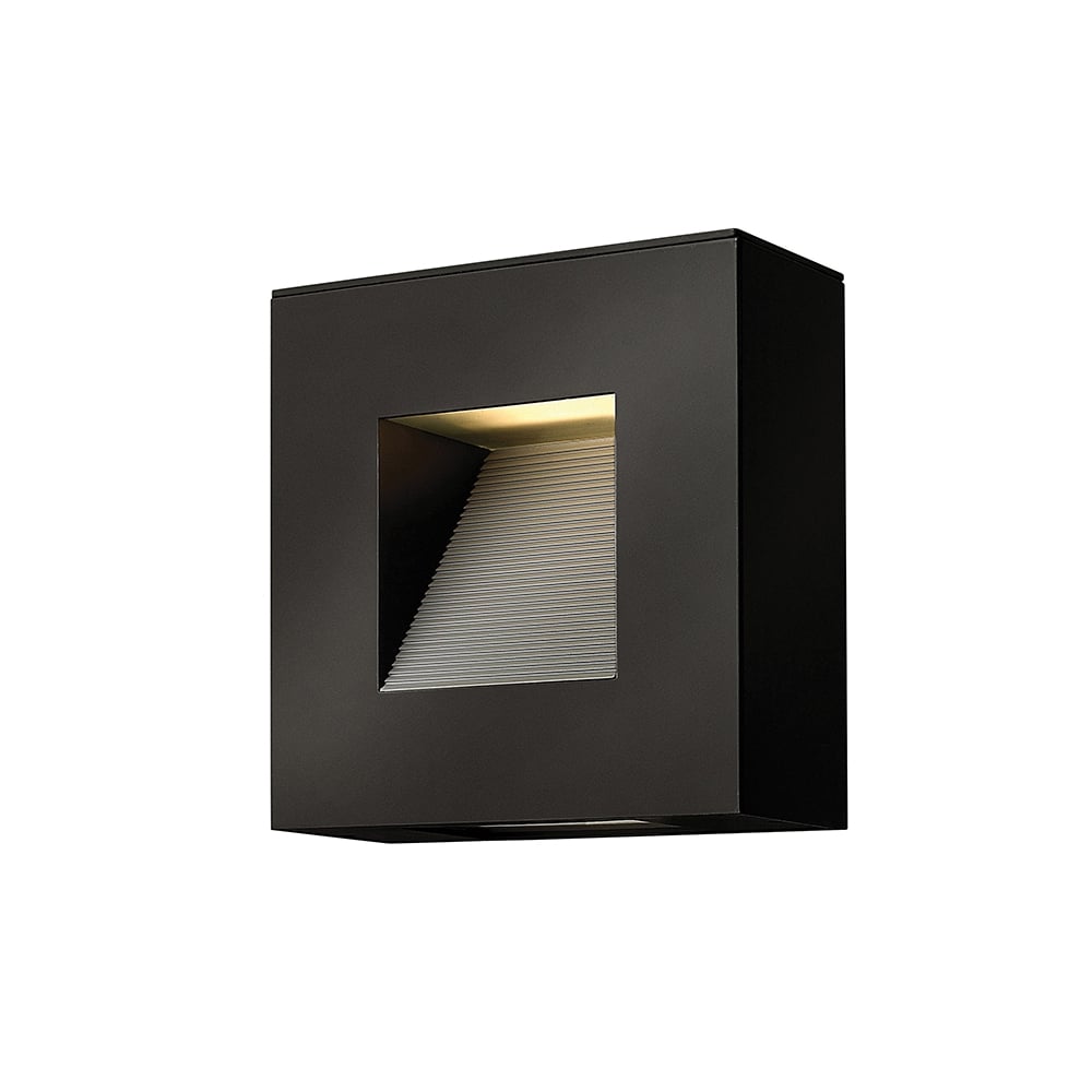 Luna Outdoor LED Square Wall Light In Satin Black Finish HK/LUNA/S SK