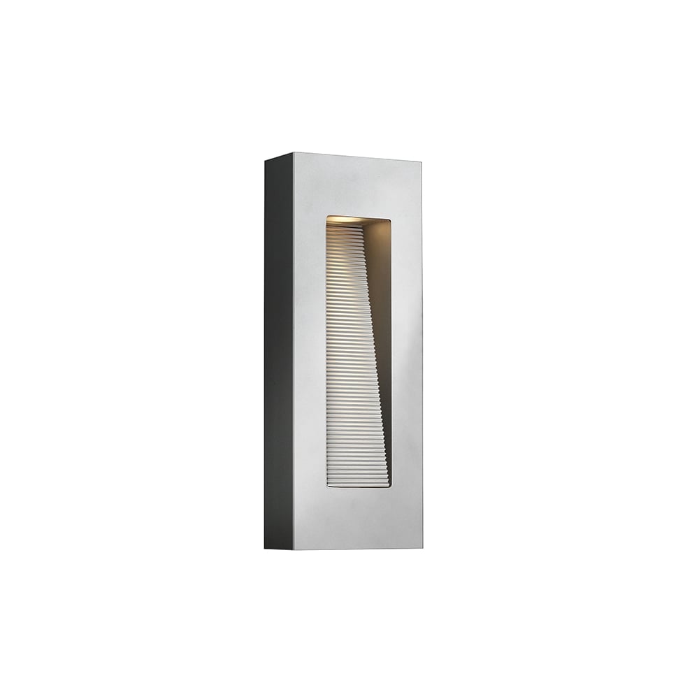 Luna Outdoor LED Rectangular Wall Light In Titanium Finish HK/LUNA/M TT