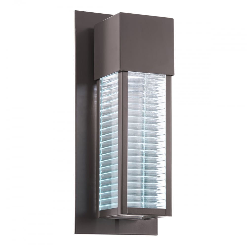Sorel Modern Outdoor Wall Light In Architectural Bronze Finish IP44 KL/SOREL2/M LED