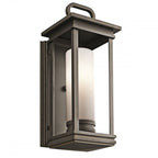 South Hope Outdoor Medium Wall Lantern In Rubbed Bronze Finish IP44 KL/SOUTH HOPE/M