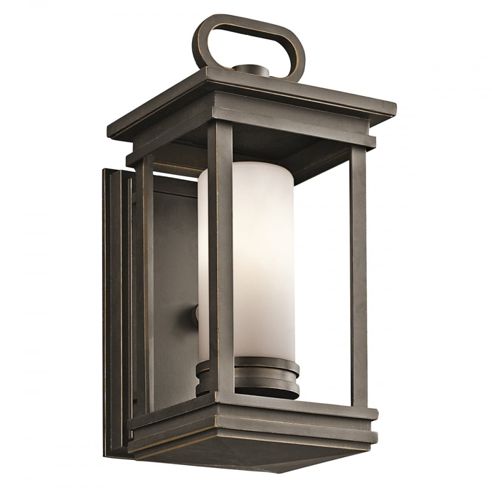 South Hope Outdoor Small Wall Lantern In Rubbed Bronze Finish IP44 KL/SOUTH HOPE/S