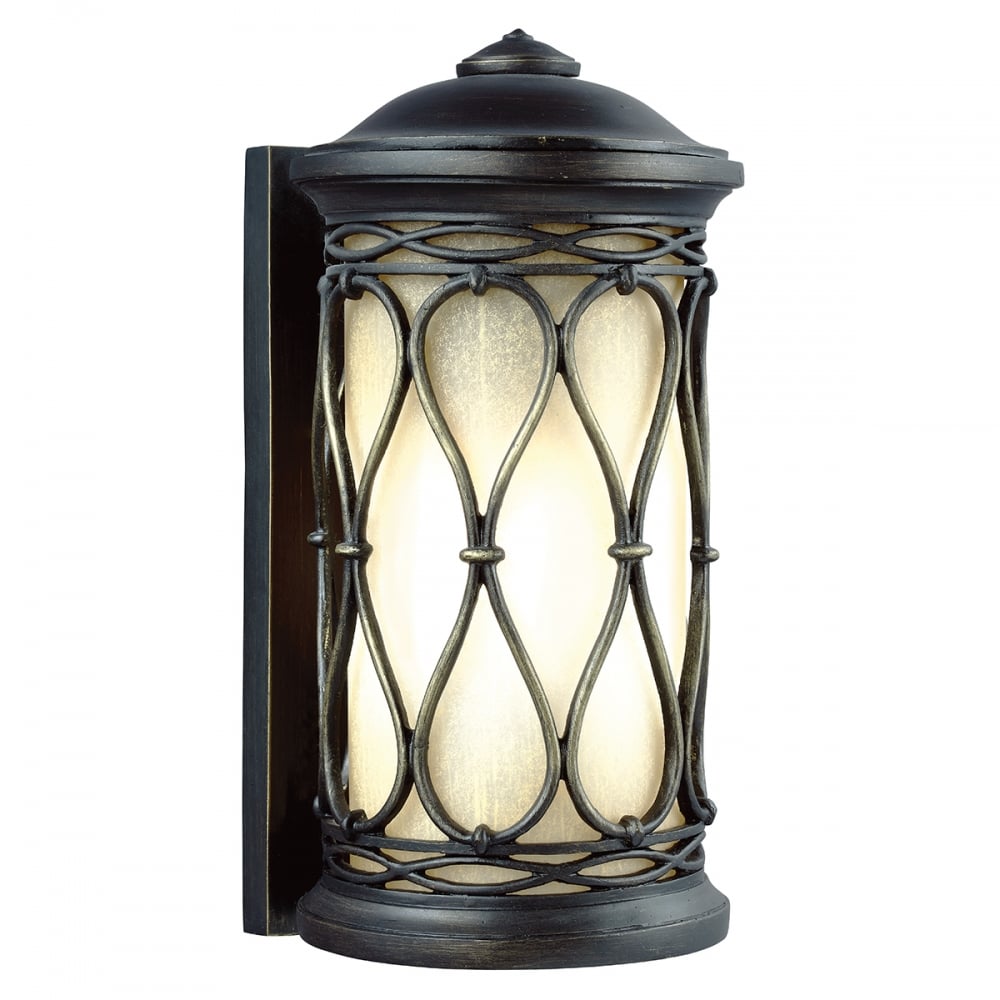 Wellfleet Outdoor Wall Lantern In Aged Bronze Finish FE/WELLFLEET/S