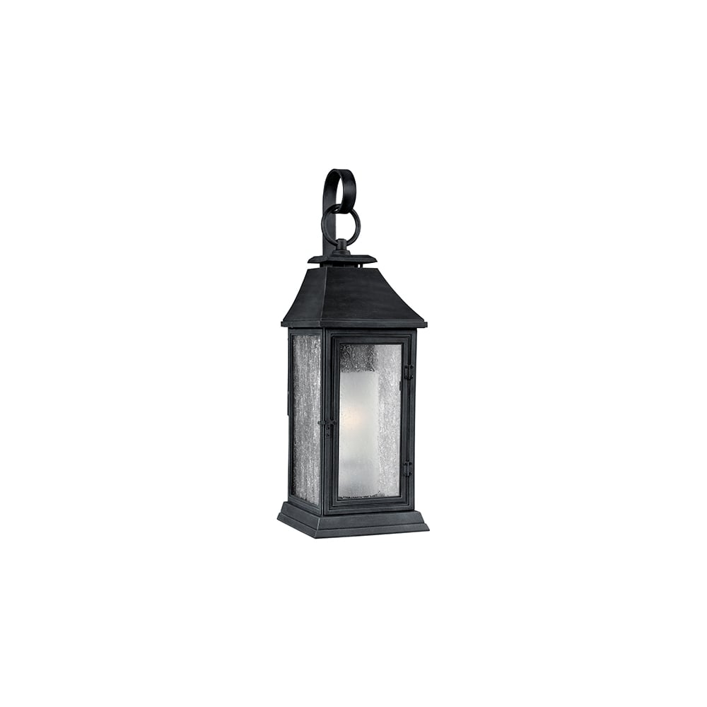 Shepherd Outdoor Medium Wall Lantern In Dark Weathered Zinc FE/SHEPHERD/2M