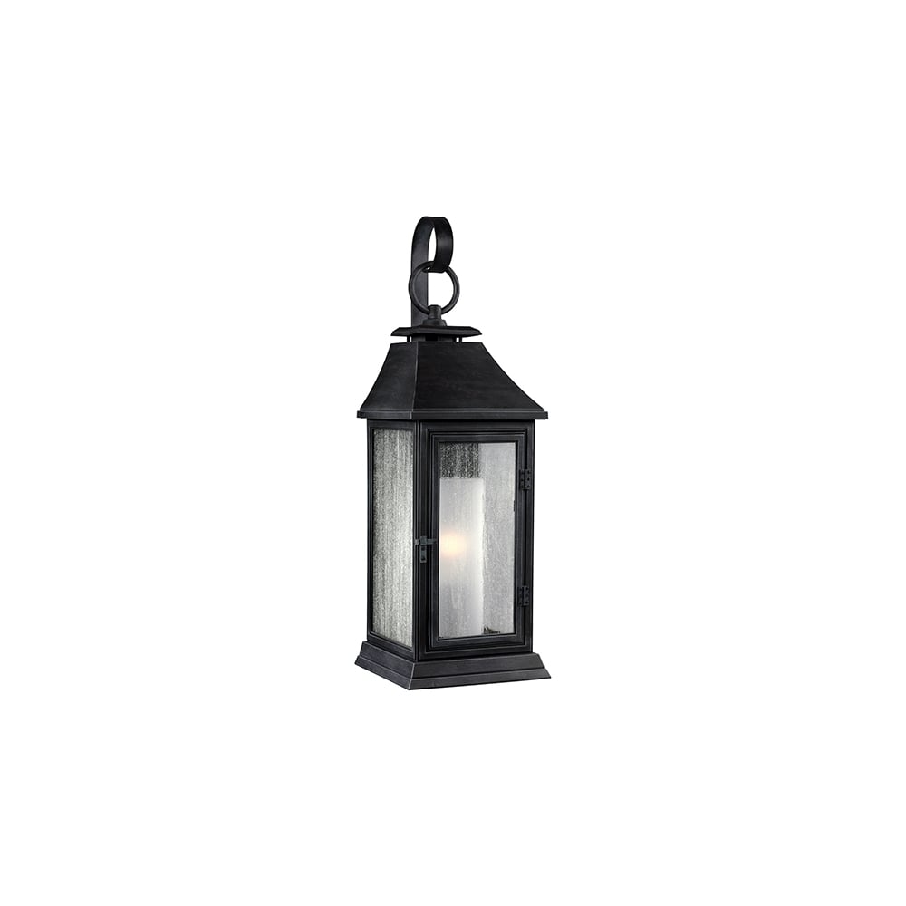 Shepherd Outdoor Small Wall Lantern In Dark Weathered Zinc FE/SHEPHERD/2S