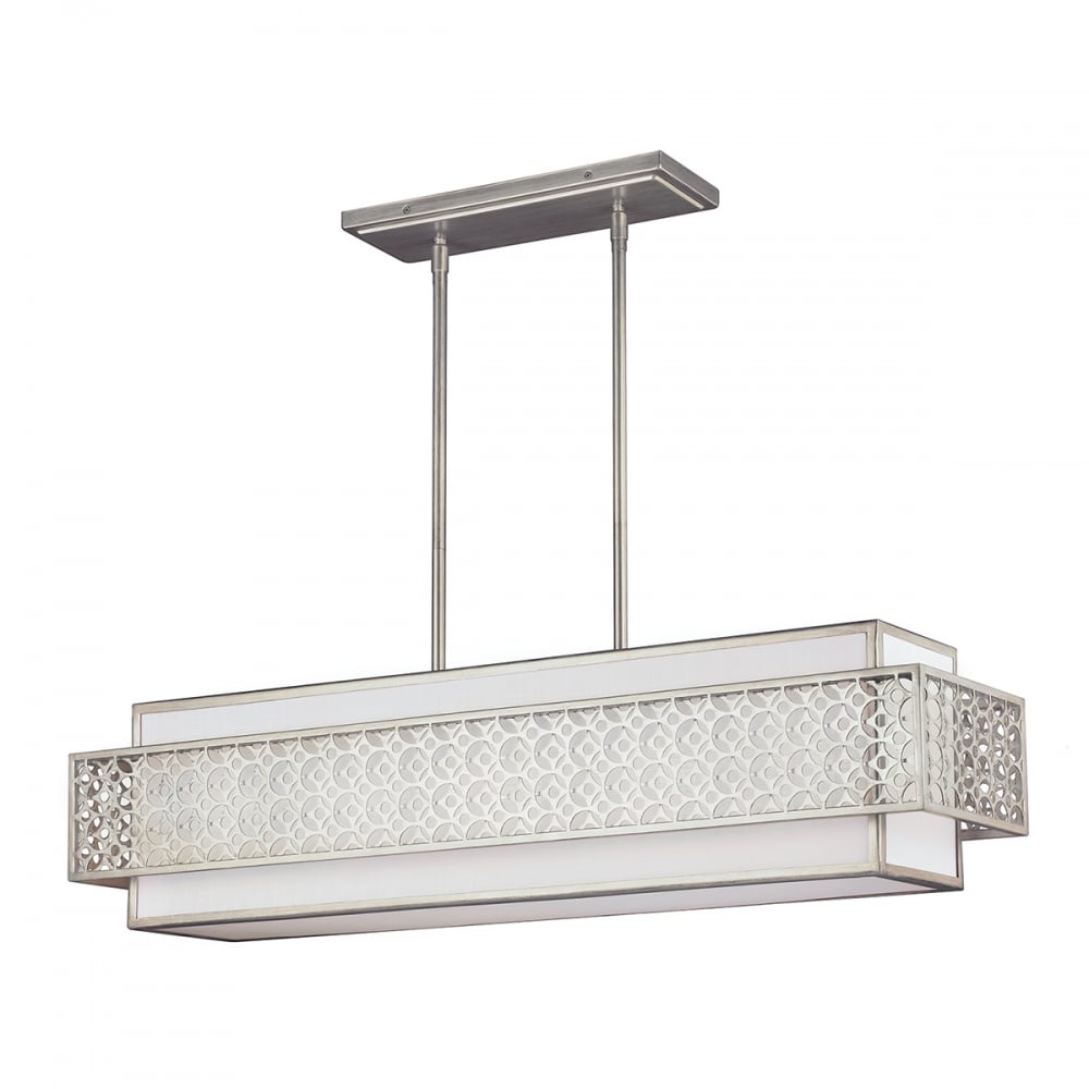 Kenney Unique Island Ceiling Pendant Light In Sunrise Silver Finish FE/KENNEY/ISLE