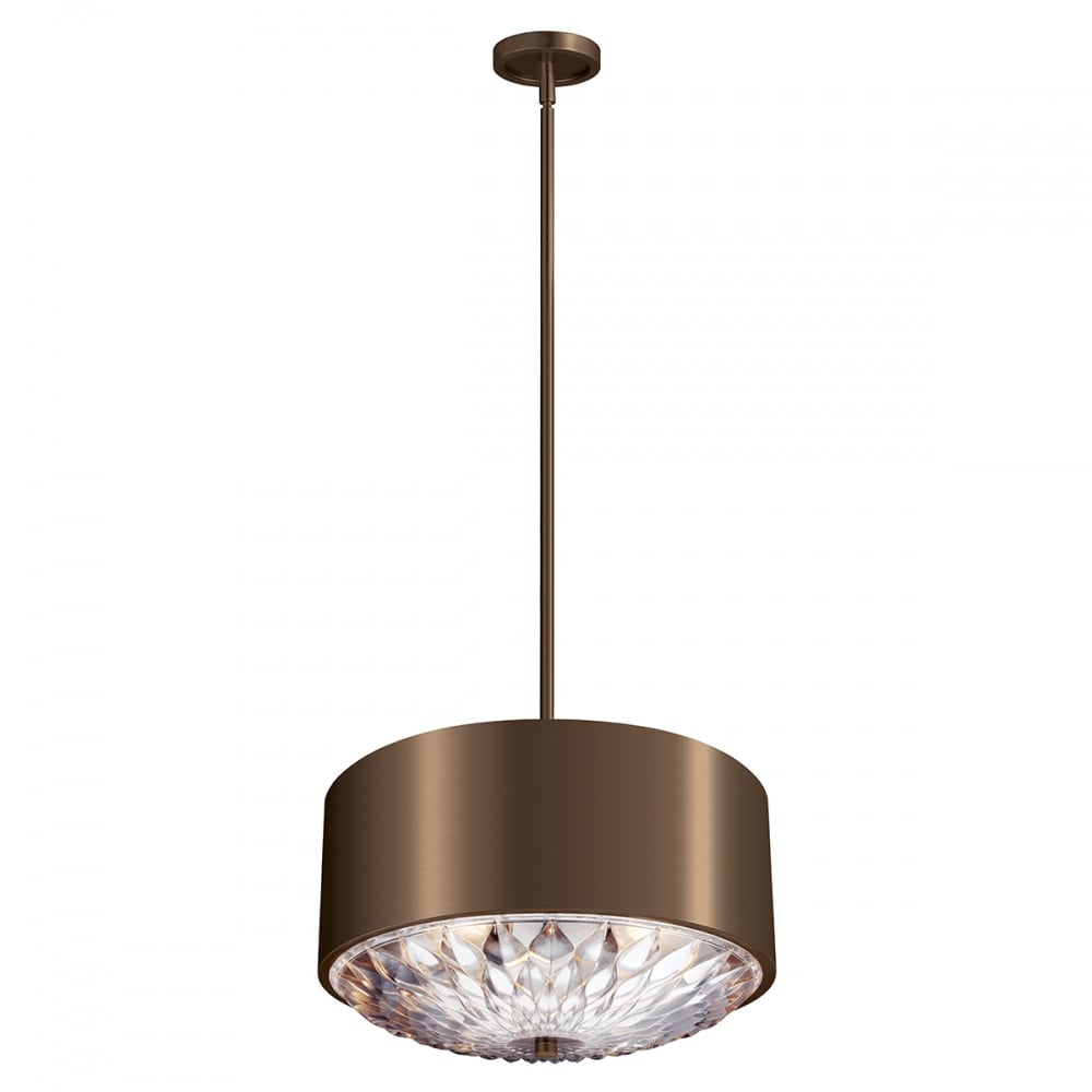 Botanic Modern Crystal Ceiling Pendant Light In Dark Aged Brass Finish FE/BOTANIC/4P