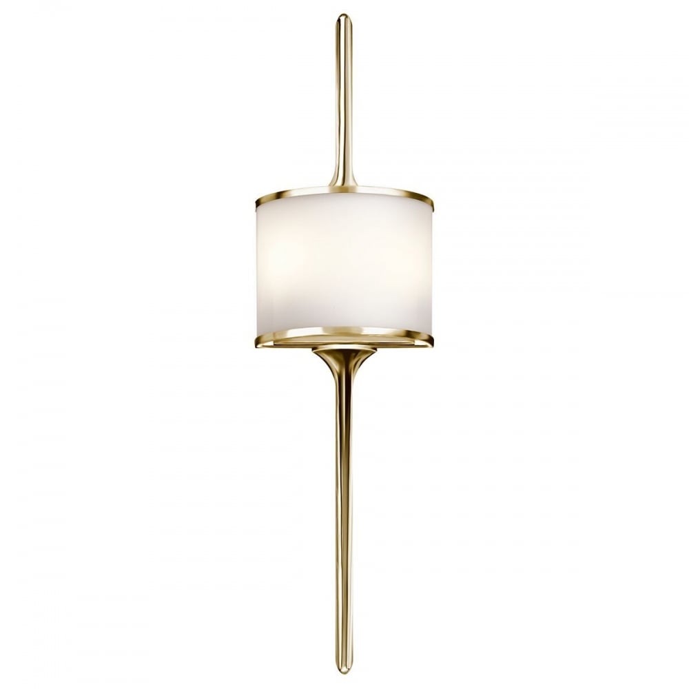 Mona Stylish LED Large Wall Light In Polished Brass Finish IP44 KL/MONA/L PB