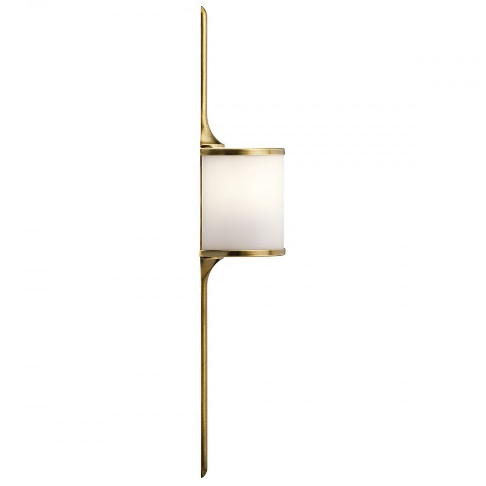 Mona Stylish LED Large Wall Light In Polished Brass Finish IP44 KL/MONA/L PB