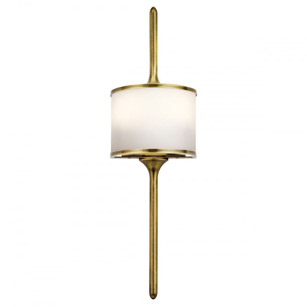 Mona Stylish LED Small Wall Light In Natural Brass Finish IP44 KL/MONA/S NBR