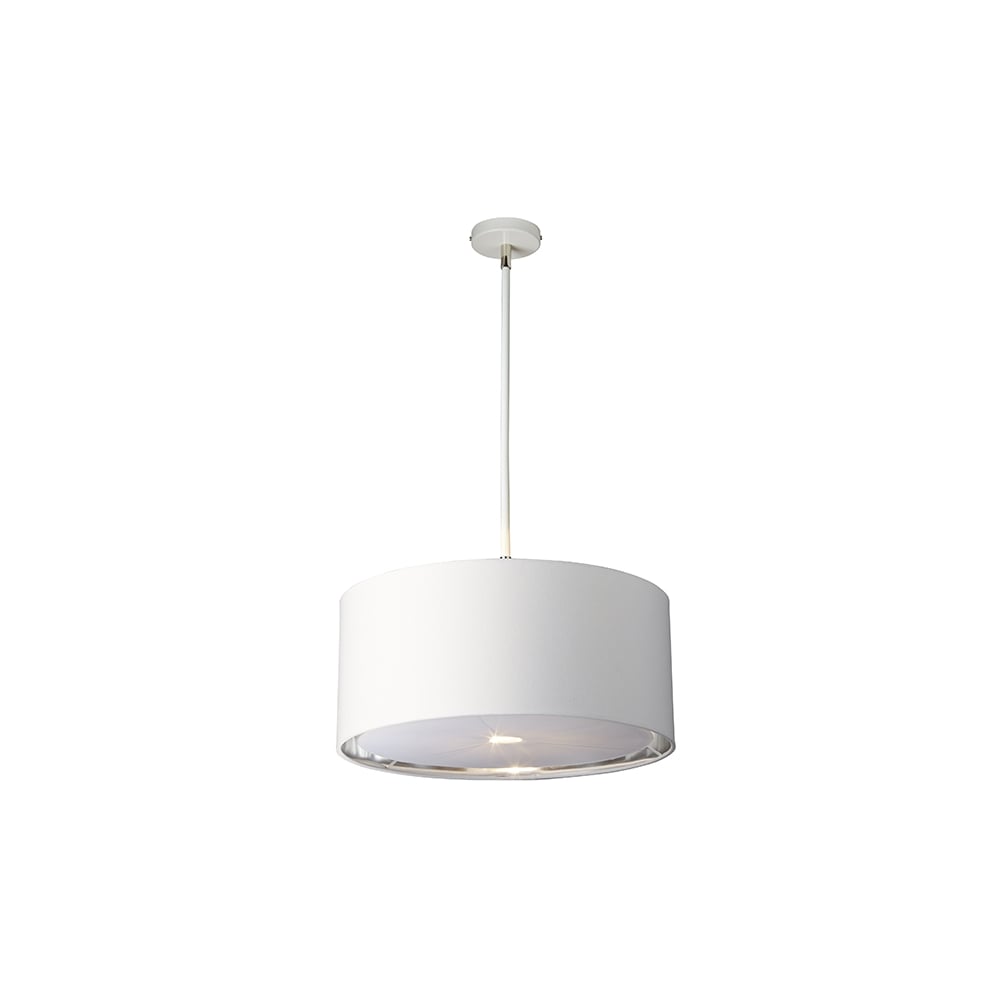Balance Ceiling Pendant Light In White And Polished Nickel Finish BALANCE-P-WPN
