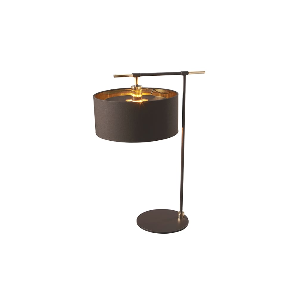 Balance Table Lamp In Brown And Polished Brass Finish BALANCE-TL-BRPB