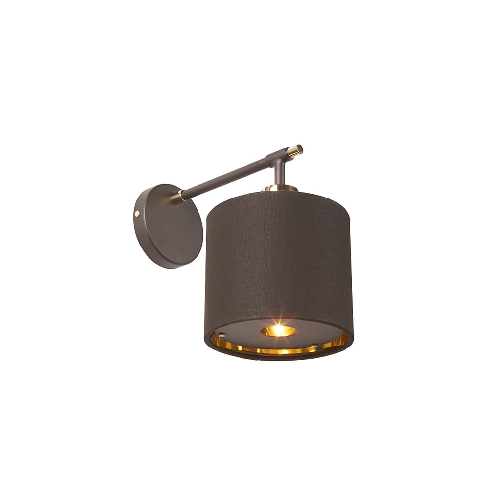 Balance Wall Light In Brown And Polished Brass Finish BALANCE1-BRPB