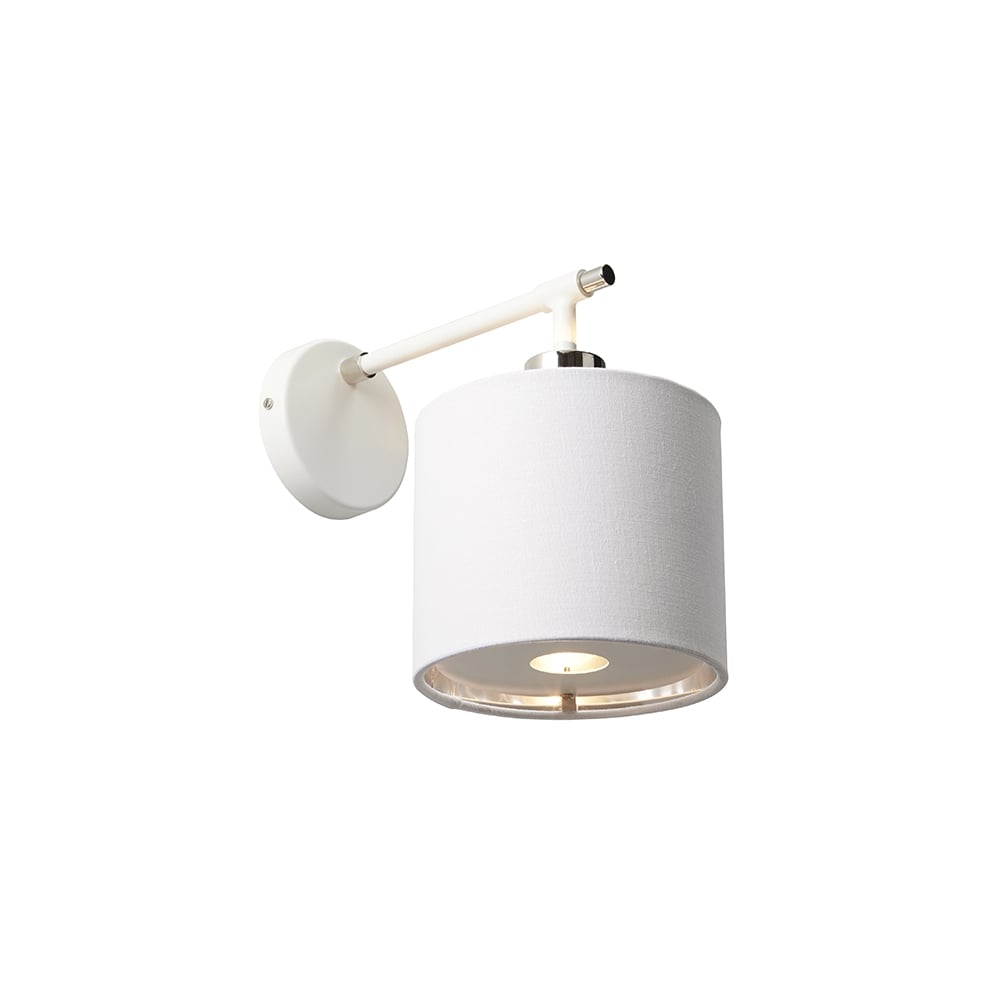 Balance Wall Light In White And Polished Nickel Finish BALANCE1-WPN