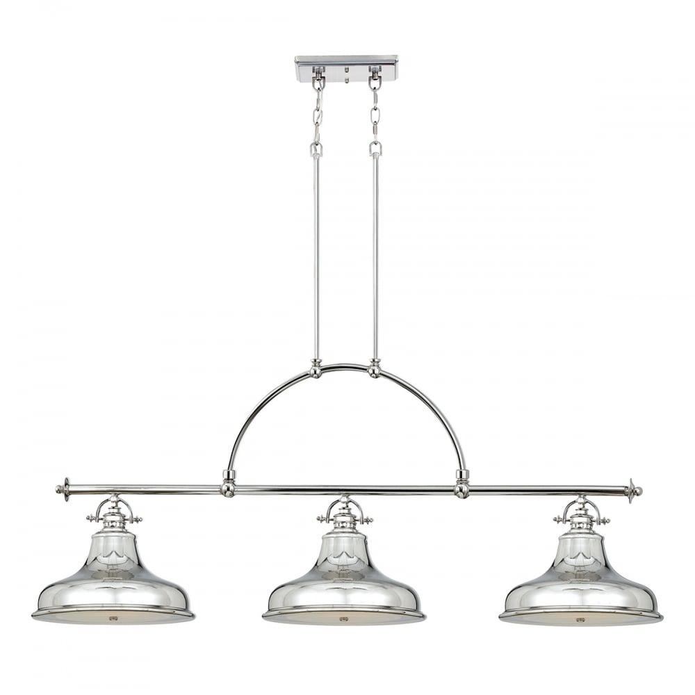 Emery 3 Light Island Chandelier In Imperial Silver Finish QZ/EMERY3P IS