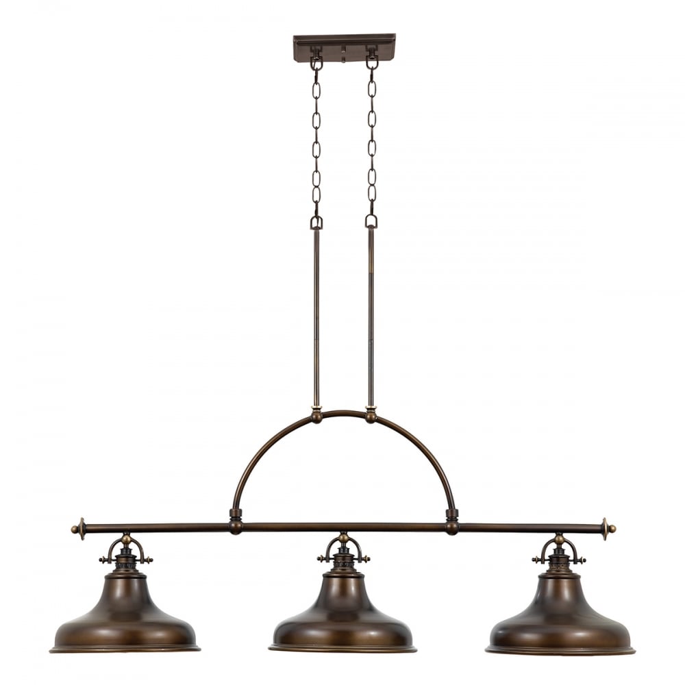 Emery 3 Light Island Chandelier In Palladian Bronze Finish QZ/EMERY3P PN