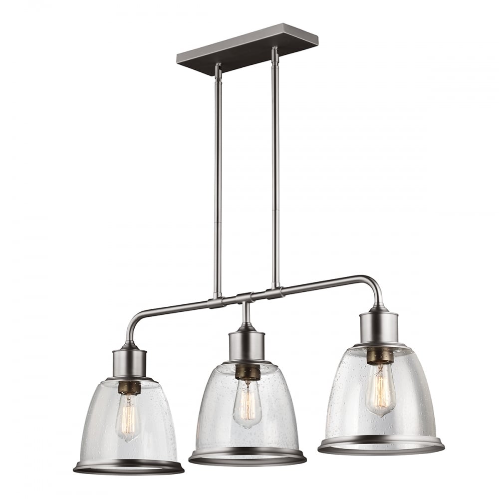 Hobson 3 Light Island Chandelier In Satin Nickel Finish FE/HOBSON/3P SN