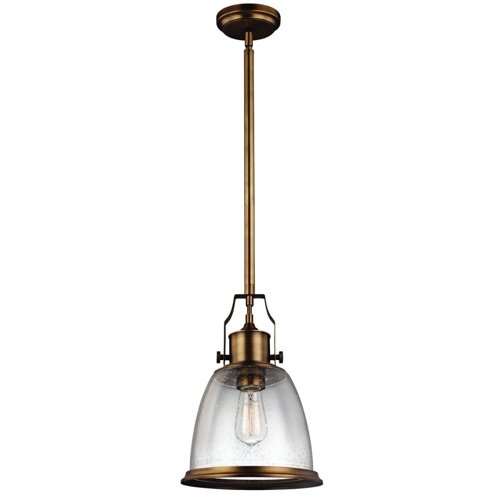 Hobson Medium Ceiling Pendant In Aged Brass Finish FE/HOBSON/P/M AB