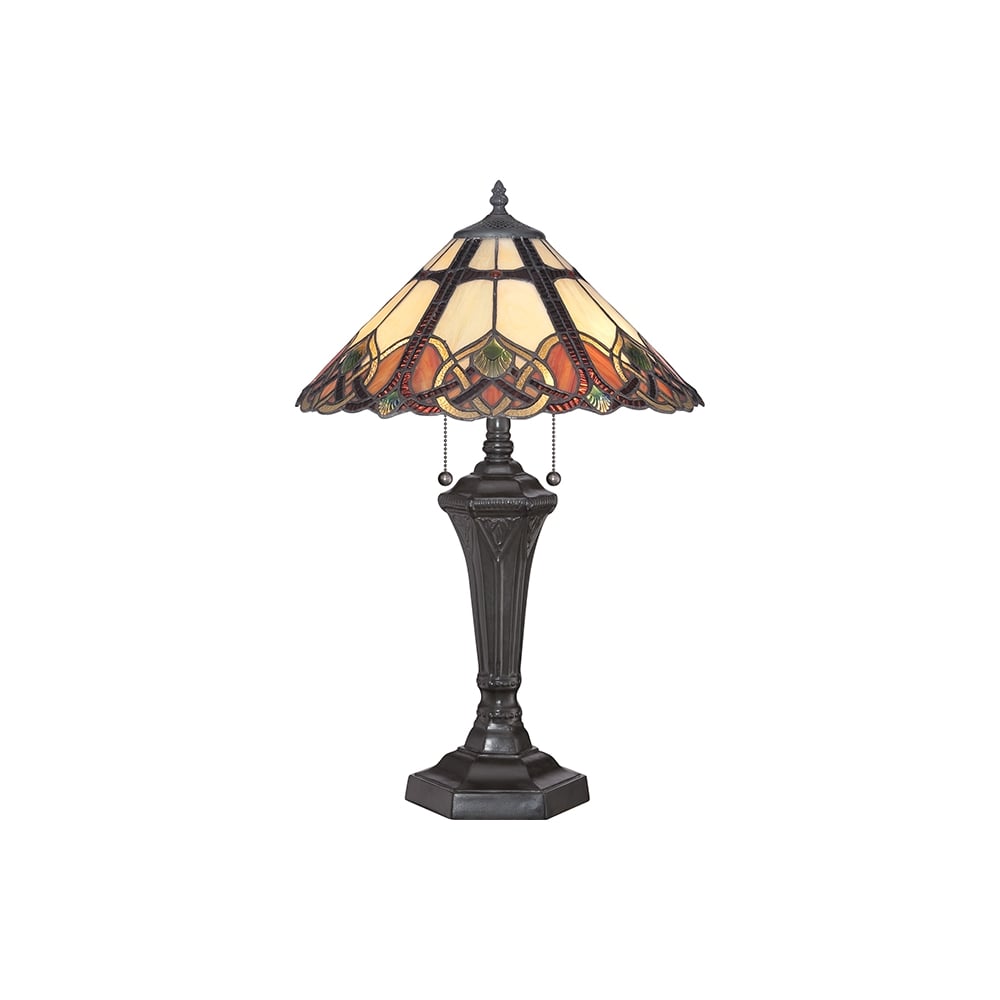 Cambridge Tiffany Table Lamp In Vintage Bronze Finish QZ/CAMBRIDGE/TL