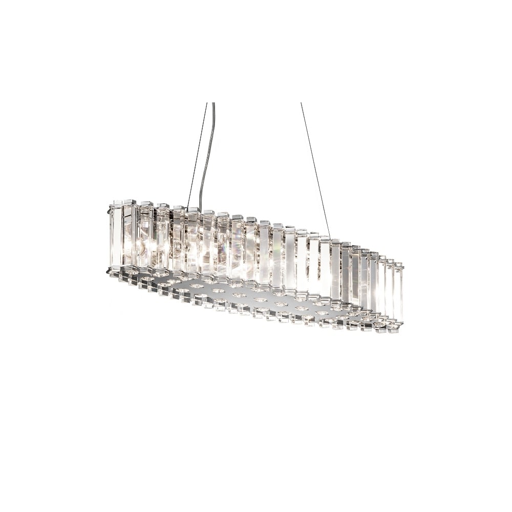 Crystal Skye Bathroom LED Island Chandelier In Polished Chrome Finish KL/CRSTSKYE/ISLE