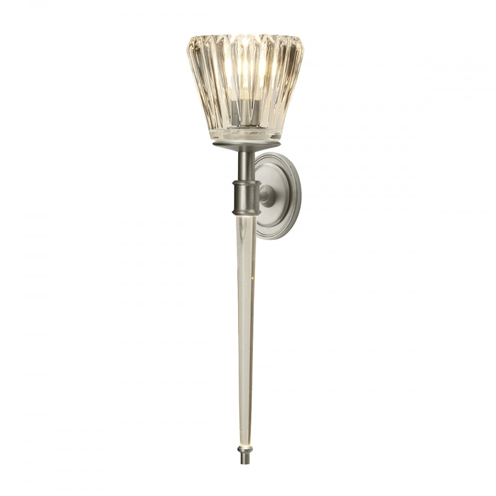 Agatha Bathroom 2 Light Wall Bracket In Brushed Nickel Finish IP44 BATH-AGATHA-BN