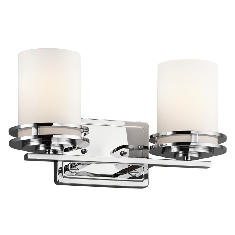 Hendrik Twin Bathroom Wall Light In Polished Chrome Finish KL/HENDRIK2 BATH