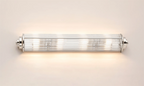 Pillar 4 Light Bathroom Wall Light In Polished Nickel And Clear Glass Rods IP44 G9