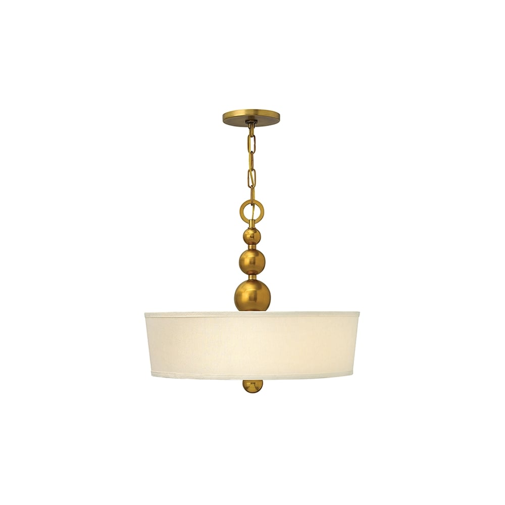 Zelda Vintage Etched Glass Pendant Chandelier In Vintage Brass Finish HK/ZELDA/P/B VS