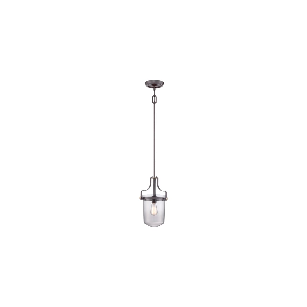 Penn Station Mini Ceiling Pendant Light In Western Bronze Finish QZ/PENNSTAT/S WT