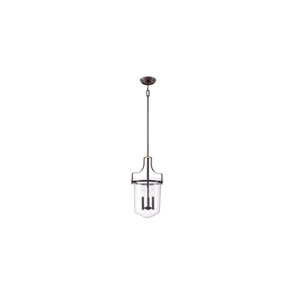 Penn Station 3 Light Ceiling Pendant In Western Bronze Finish QZ/PENNSTAT/M WT
